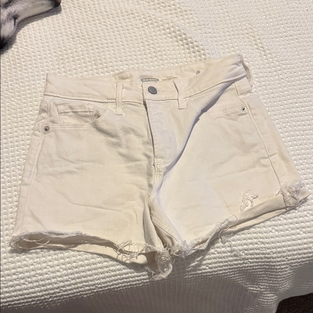 Old Navy Women's Off-White Jean Shorts